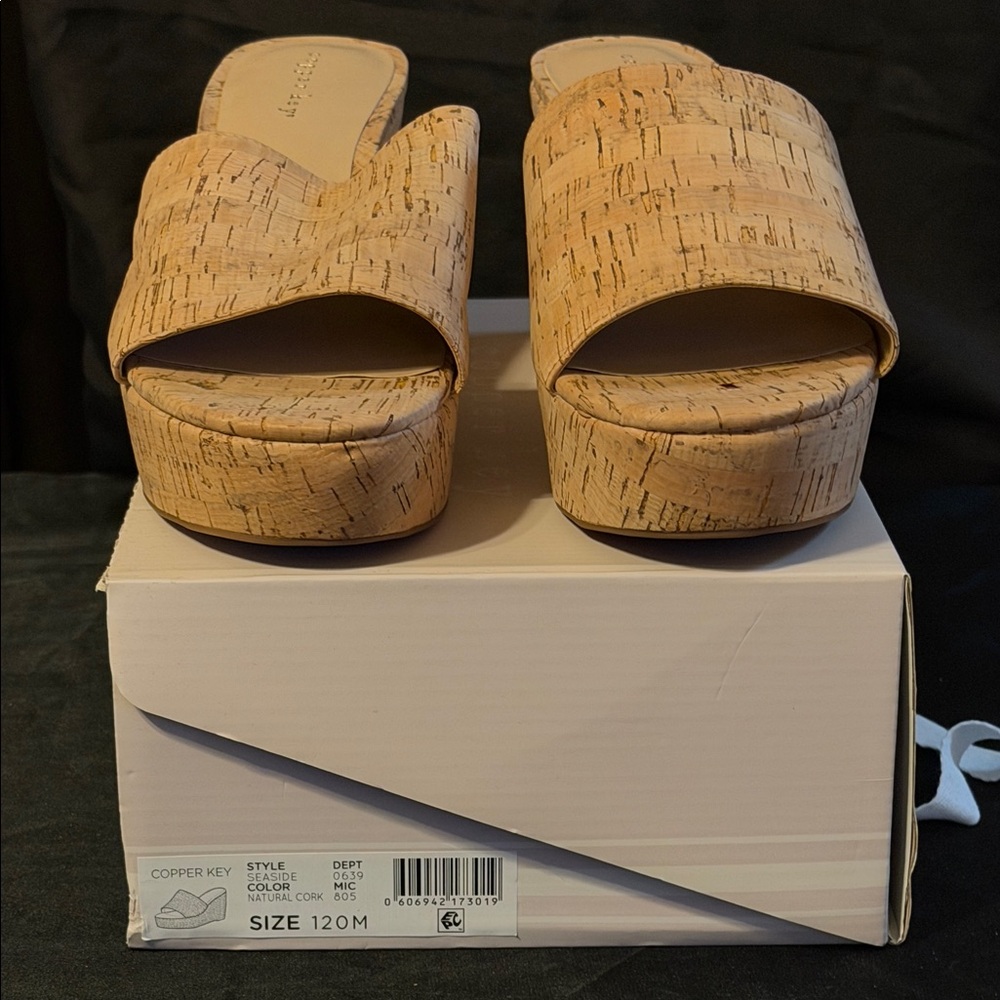 Copper Key Women's Cork Platform Mules 12M